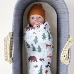 Red Rovr Organic Cotton Muslin Swaddle Blanket Single