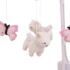 Little Love By NoJo Sweet Llama And Butterflies Musical Mobile - Pink And White