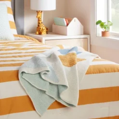 48"x58" Knit Kids' Throw Shapes Cream - Pillowfort™ -Graco Sales GUEST d6cc894b 37fc 456f bbb6 109eb335a8da