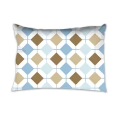 Bacati - Mod Diamonds Stripes Aqua Teal Beige Chocolate 3 Pc Toddler Sheet Set