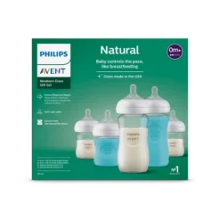 Philips Avent Glass Natural Bottle With Natural Response Nipple Baby Set - 7pc