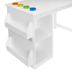 Kids' Art Activity Table With Storage And 2 Bonus Magnetic Display Bars White - RiverRidge Home -Graco Sales GUEST da6f033e 0a6e 47b5 bbed b4b2697e8013
