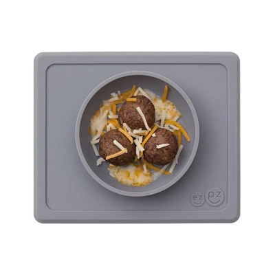 Ezpz Mini Bowl - Gray 4 Ezpz Mini Bowl - Gray - Image 2