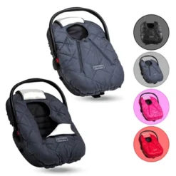 CozyBaby Premium Baby And Infant Insulated Polar Fleece Car Seat Cover With Dual Zippers, Elastic Edge, And Pull Over Flap, Charcoal -Graco Sales GUEST db481b2f e9d5 4269 99a8 bc9e7e6a32c6