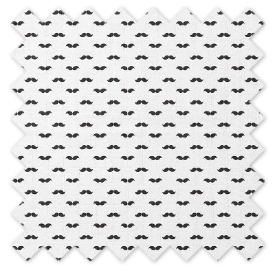 Bacati - 3 Pc Mustache/Plus Black Muslin Hugster Feeding & Infant Support Nursing Pillow With 2 Removable Zippered Covers 8 Bacati - 3 Pc Mustache/Plus Black Muslin Hugster Feeding & Infant Support Nursing Pillow With 2 Removable Zippered Covers - Image 6