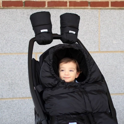 7AM Enfant Warmmuffs Stroller Gloves - Black Plush 6 7AM Enfant Warmmuffs Stroller Gloves - Black Plush - Image 4