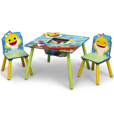 Delta Children Baby Shark Kids' Table And Chair Set With Storage (2 Chairs Included) - Greenguard Gold Certified - 3ct 4 Delta Children Baby Shark Kids' Table And Chair Set With Storage (2 Chairs Included) - Greenguard Gold Certified - 3ct - Image 2