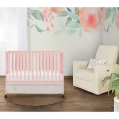 Dream On Me Quinn Full-Size Folding Crib I Removable Wheels I Modern Nursey I Adjustable Mattress Support I Patent Folding System In Blush Pink -Graco Sales GUEST ddc37b91 9532 4c37 9760 dacfea490775
