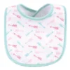 Luvable Friends Baby Girl Cotton Terry Bibs 10pk, Girl Elephant Damask, One Size