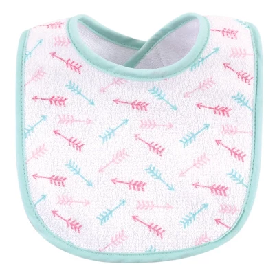 Luvable Friends Baby Girl Cotton Terry Bibs 10pk, Girl Elephant Damask, One Size 3 Luvable Friends Baby Girl Cotton Terry Bibs 10pk, Girl Elephant Damask, One Size