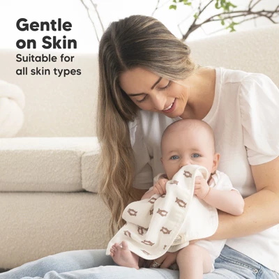 KeaBabies 5pk Organic Softe Muslin Burp Cloths For Baby Girls And Boys, Large Absorbent Burping Cloths For Babies, Baby Burp Clothes 8 KeaBabies 5pk Organic Softe Muslin Burp Cloths For Baby Girls And Boys, Large Absorbent Burping Cloths For Babies, Baby Burp Clothes - Image 6