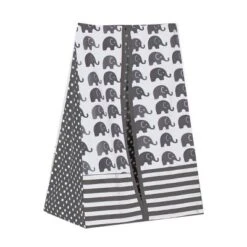 Bacati - Elephants White/Gray 10 Pc Crib Bedding Set With 2 Crib Fitted Sheets -Graco Sales GUEST e436fe7f 3230 4a8b b111 2941b1683968 2