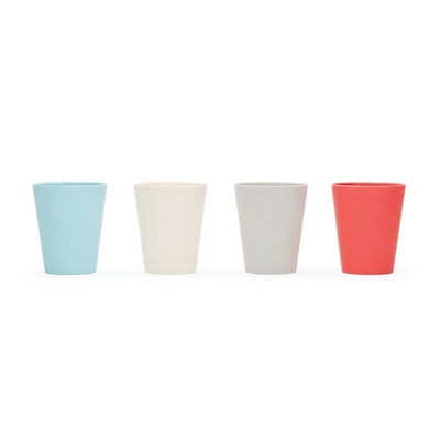 8.5oz 4pk Bamboo Fiber Kids Cups - Red Rover 3 8.5oz 4pk Bamboo Fiber Kids Cups - Red Rover