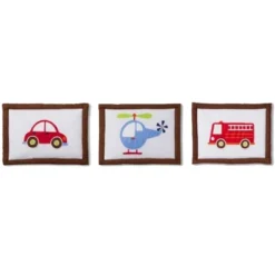 Bacati - Transportation Blue Navy Green Red Orange 10 Pc Crib Bedding Set With Long Rail Guard Cover -Graco Sales GUEST e73b6155 d69d 4e7d af98 b2796dbc8559