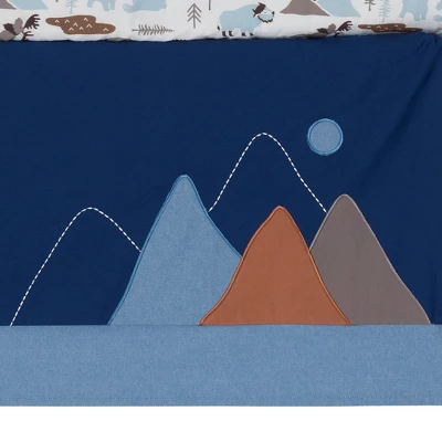 Lambs & Ivy Big Sky Blue/Brown Woodland Animals 4-Piece Baby Crib Bedding Set 6 Lambs & Ivy Big Sky Blue/Brown Woodland Animals 4-Piece Baby Crib Bedding Set - Image 4