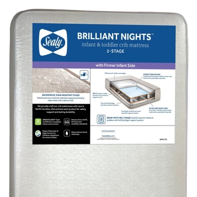 Sealy Brilliant Nights 2-Stage Dual Firmness Crib And Toddler Mattress 6 Sealy Brilliant Nights 2-Stage Dual Firmness Crib And Toddler Mattress - Image 4