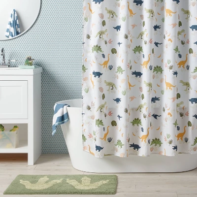 Dinosaur Kids' Shower Curtain - Pillowfort™ 3 Dinosaur Kids' Shower Curtain - Pillowfort™