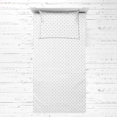 Bacati - Jacks Gray Muslin 3 Pc Toddler Bed Sheet Set 100 Percent Cotton 4 Bacati - Jacks Gray Muslin 3 Pc Toddler Bed Sheet Set 100 Percent Cotton - Image 2