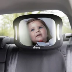 Diono Easy View XXL Baby Car Mirror, Extra Wide View, For Rear Facing Infant, LED Night Light, Black -Graco Sales GUEST ee0a9ac1 fe97 4b56 955e e754b422e867