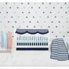 Bacati - Boys Triangles Aqua Navy 8 Pc Crib Bedding Set With Long Rail Guard Cover -Graco Sales GUEST ee362bbc aa77 4d3a 8dbf 8083e021a88b