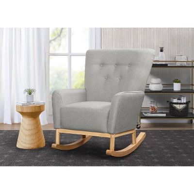 Delta Children Colby Rocking Chair - French Gray And Natural 5 Delta Children Colby Rocking Chair - French Gray And Natural - Image 3