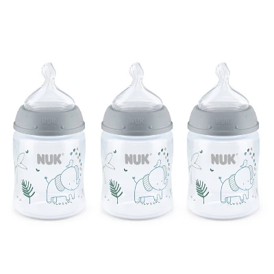 NUK 3pk Smooth Flow Bottle Safari Animals - Elephant 8 NUK 3pk Smooth Flow Bottle Safari Animals - Elephant - Image 6