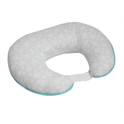 Bacati - 3 Pc Petals/Floral Aqua Muslin Hugster Feeding & Infant Support Nursing Pillow With 2 Removable Zippered Covers 9 Bacati - 3 Pc Petals/Floral Aqua Muslin Hugster Feeding & Infant Support Nursing Pillow With 2 Removable Zippered Covers - Image 7