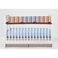 Bacati - Mod Sports Blue Orange Chocolate 6 Pc Crib Bedding Set With Long Rail Guard Cover -Graco Sales GUEST f22a6b57 d344 46b8 a647 f9d5805d8d08