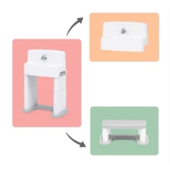 Delta Children PerfectSize 3-in-1 Convertible Sink, Step Stool And Bath Toy For Toddlers/Kids' Perfect For Potty Training - White/Gray -Graco Sales GUEST f2e263a2 6d39 4a80 acc6 cecc842f716b