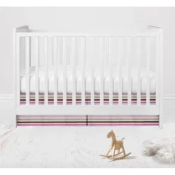 Bacati - Mod Dots Stripes Pink Fuschia Beige Chocolate 6 Pc Crib Bedding Set With Long Rail Guard Cover 13 Bacati - Mod Dots Stripes Pink Fuschia Beige Chocolate 6 Pc Crib Bedding Set With Long Rail Guard Cover -Graco Sales GUEST f459c6fe 05b9 4c96 a0be 913687d83bf5