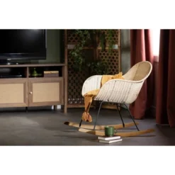 South Shore Balka Rocking Accent Chair - Rattan -Graco Sales GUEST f462eb0a db6a 4c2b 8b0b 671bd62d3cba