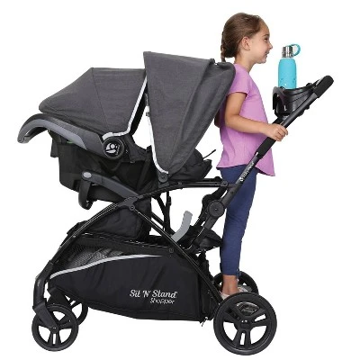 Baby Trend Sit N' Stand 5-in-1 Shopper Stroller Travel System - Gray 8 Baby Trend Sit N' Stand 5-in-1 Shopper Stroller Travel System - Gray - Image 6