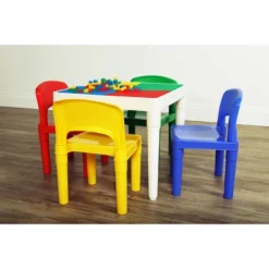 5pc 2 In 1 Square Plastic Activity Table And Chair Set - Humble Crew -Graco Sales GUEST f6daf88b 641d 41f1 afde a675176079e2