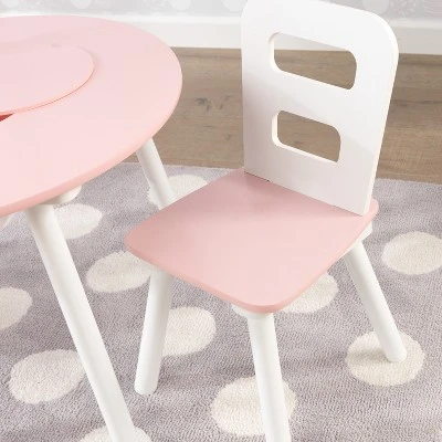 Round Storage Table And Chair Set White/Pink - KidKraft 9 Round Storage Table And Chair Set White/Pink - KidKraft - Image 7