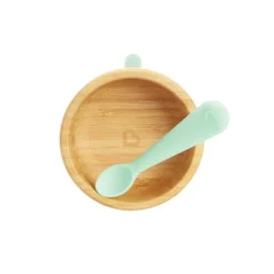 Munchkin Bamboo Suction Dining Bowl With Silicone Spoon -Graco Sales GUEST f84591c7 d18e 4267 aa99 e8a1997d2449