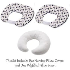 Bacati - 3 Pc Olivia Tribal Navy Bucks/Triangles Muslin Hugster Feeding & Infant Support Nursing Pillow With 2 Removable Zippered Covers -Graco Sales GUEST f8cf90e4 413a 4768 8f83 f20ee7f0968c