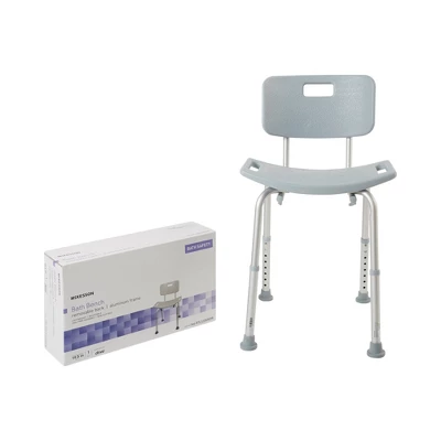 McKesson Bath Bench With Removable Back Shower Chair, 1 Count 3 McKesson Bath Bench With Removable Back Shower Chair, 1 Count