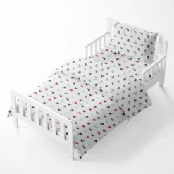 Bacati - Little Sailor Boys Whales/Boats Muslin 4 Pc Toddler Bedding Set -Graco Sales GUEST fd333ad6 27ab 44cc ab95 5e8a5793ef69