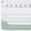 The Peanutshell Not So Basic Elephant 4-Pack Crib Fitted Sheet Set In Grey/White -Graco Sales GUEST febee8dc e192 4f77 a7b0 3f500ed68acb