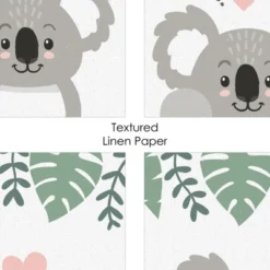 Big Dot Of Happiness Koala Cutie - Unframed Bear Nursery Wall Art And Kids Room Decor Linen Paper Wall Art - Set Of 4 - Artisms - 8 X 10 Inches -Graco Sales GUEST fef8b684 e91f 4956 93e4 100dcbadf157